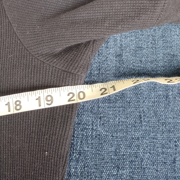 Lauren Ralph Lauren Black Fit & Flare Dress Camel Leather Shoulder Trim Large - Picture 9 of 10